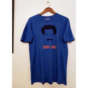 BORAT 'Very Nice' Meme Graphic Chive T-Shirt Blue Humor Funny Tee Size Large
